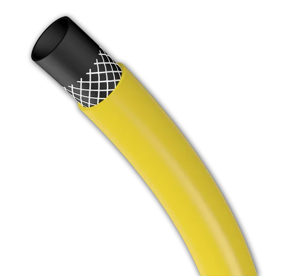 Шланг ПВХ поливочный армированный Родничок 3/4" 20м (желтый)