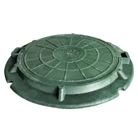 Люк полимер-песчаный ЛМУ легкий малогабаритный усиленный 30кН (ЗЕЛЕНЫЙ)