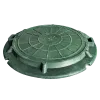 Люк полимер-песчаный ЛМУ легкий малогабаритный усиленный 30кН (ЗЕЛЕНЫЙ)