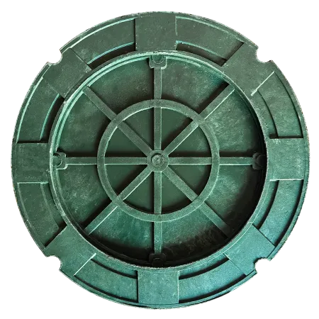 Люк полимер-песчаный ЛМУ легкий малогабаритный усиленный 30кН (ЗЕЛЕНЫЙ)