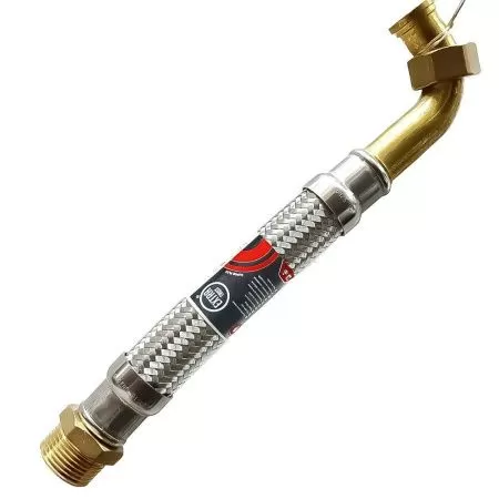 шланг резиновый в метал.оплетке  TUCAI EXTRA TWIST CODO