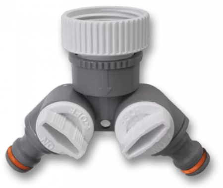 Тройник с двумя кранами и внутр. резьбой Bradas  3/4"-1"